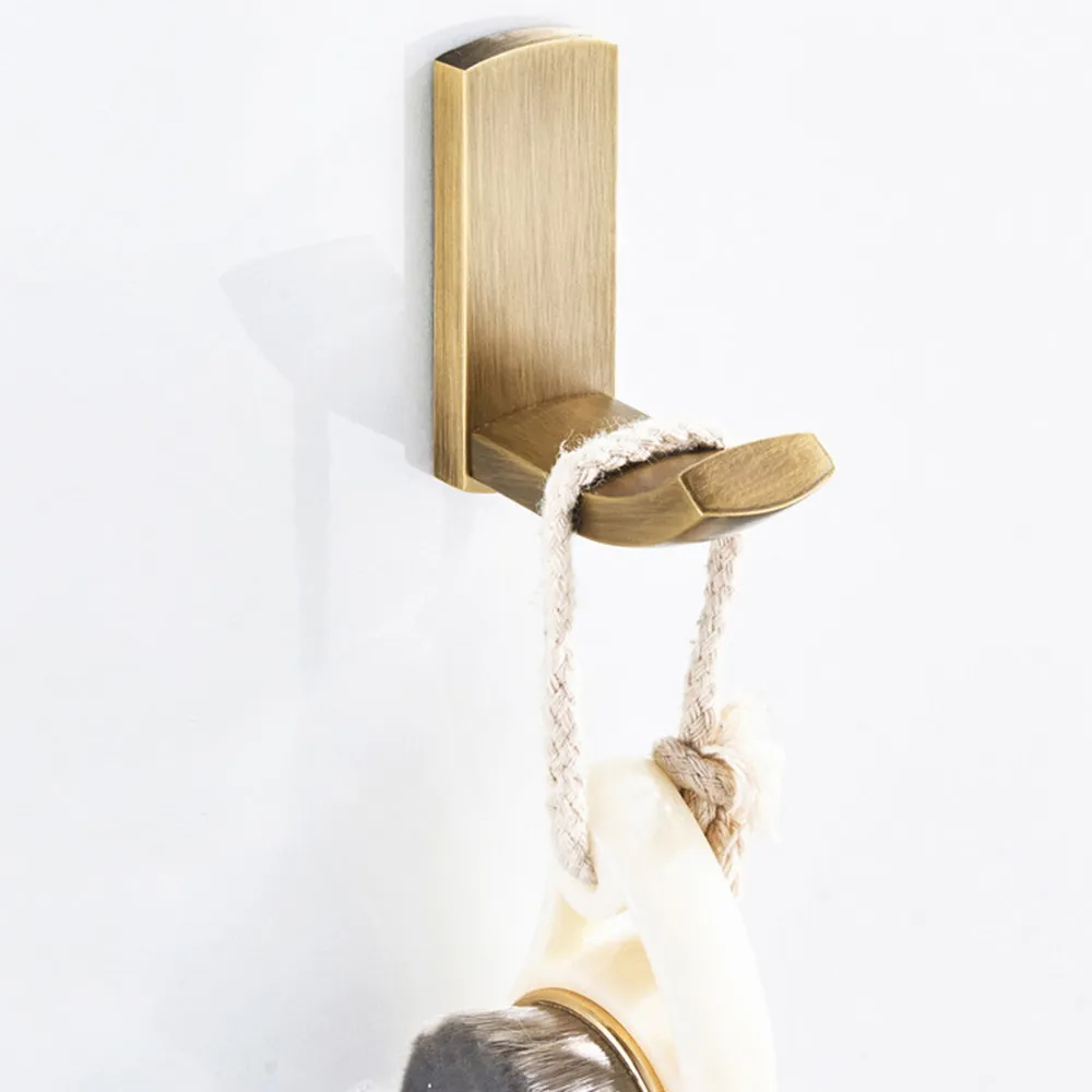 Bathroom Hardware Set Antique Brass Robe Hook Towel Rail Rack Bar Tissue Paper Holder Bathroom Accessories Wall Mount Lzh103