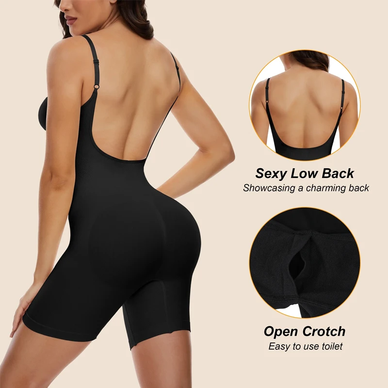 1/2 PCS Seamless Shapewear Bodysuit Women Body Shaper Waist Trainer Body Shaping Sculpting Breast Open Crotch Slimming Underwear