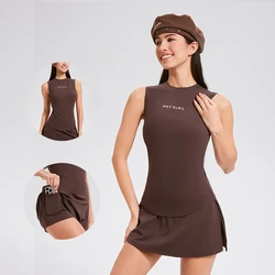 Women's Tennis Skirt Sets Tracksuit Yoga Short Sports Suits Gym Outfit Fitness Sportswear Golf Dress 2 Piece Workout Clothes