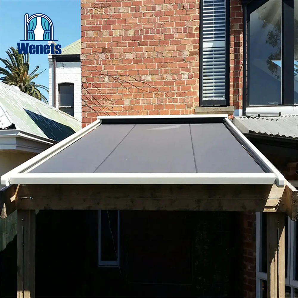 Customized Colors Frame Acrylic Sail Sun Room Conservatory Awning Cover With  Remote Control Operation