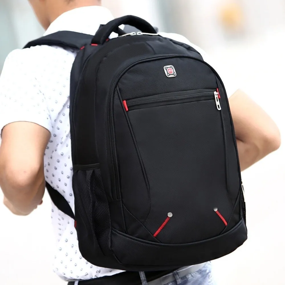 Zaini grandi da uomo impermeabili Borsa da scuola per studenti di grande capacità resistente all'usura Borsa per laptop multitasche in tessuto Oxford