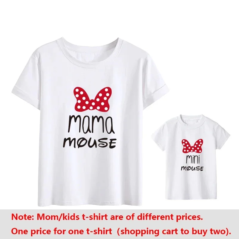 Mother kids Tshirt MAMA & MINI mommy and daughter matching clothes baby girl clothes Fashion cotton family T Shirt Short Sleeve