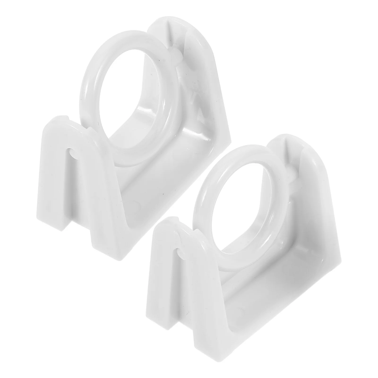 

2pcs Universal Wall Hooks No Drill Curtain Rod Brackets Shower Holders Strong ABS Suitable Bathroom Easy Installation Modern