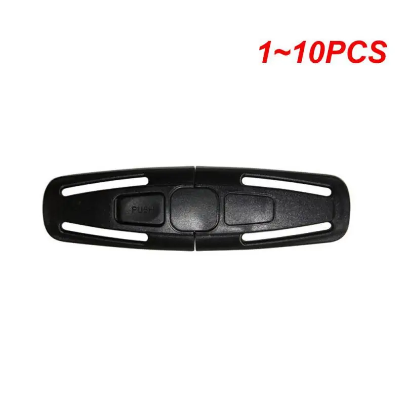 1~10PCS Car Baby Safety Seat Strap Belt Harness Chest Child Clip Buckle Nylon Lock Tite Harness Clip Black 14.5x4cm