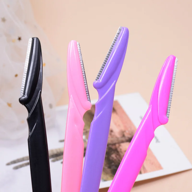 12 Pz Colore Della Miscela Rasoio Per Sopracciglia Donne Viso E Corpo Trimmer Sicuro Rasoio Per Capelli Eye Brow Remover Con Copertura Piccolo Set di Strumenti di Trucco