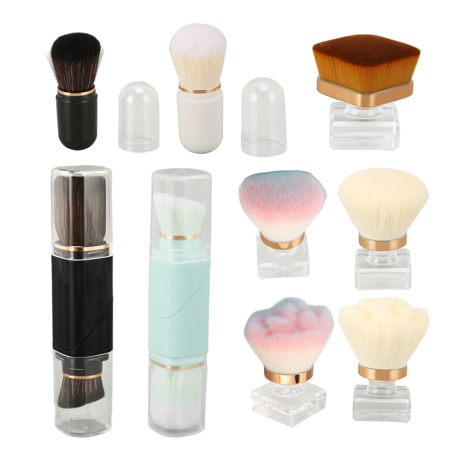 

9 шт Кисть для жидкой основы круглая Цветочная свободная кисть для пудры набор кистей для макияжа с двойной головкой