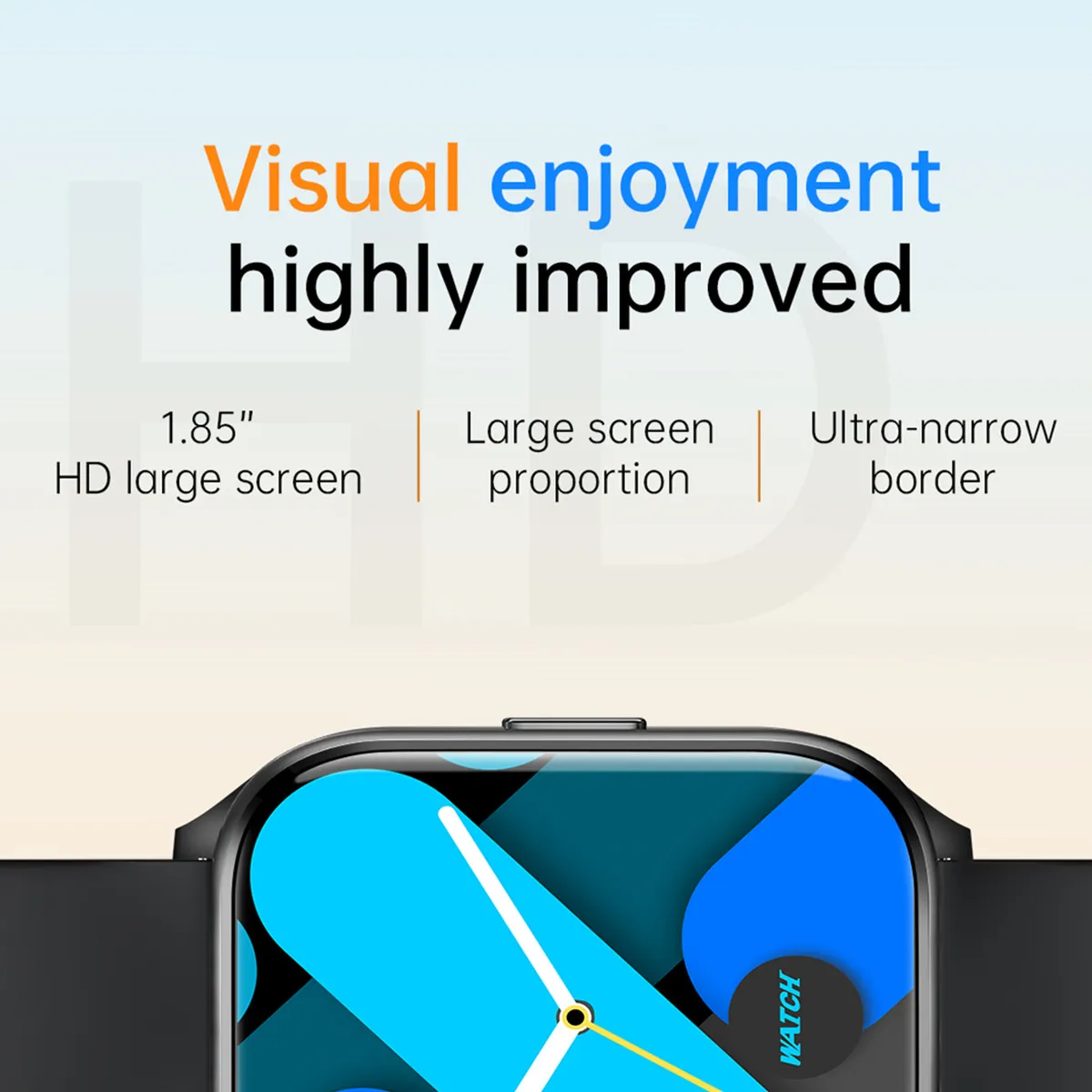 Smart Watch Lingua ebraica Supporto Chiamata Bluetooth Musica Telecomando Schermo HD da 1,85 pollici Smartwatch dorato per regalo di compleanno per donna