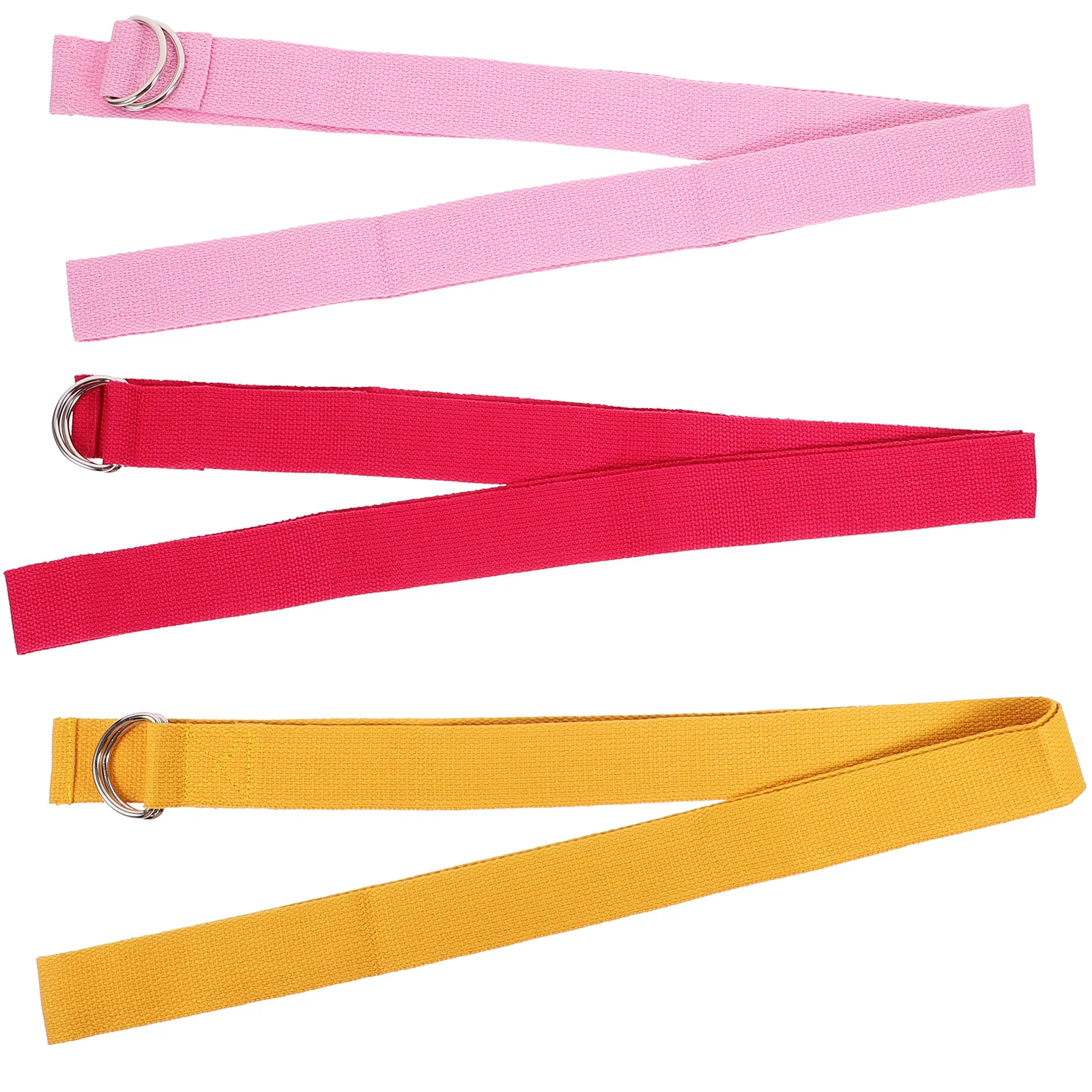

3pcs Yoga Strap Inelastic Resistance Band Durable Exercise Band Home Gym Use Lightweight Stretching Strap Comfortable Shoulder