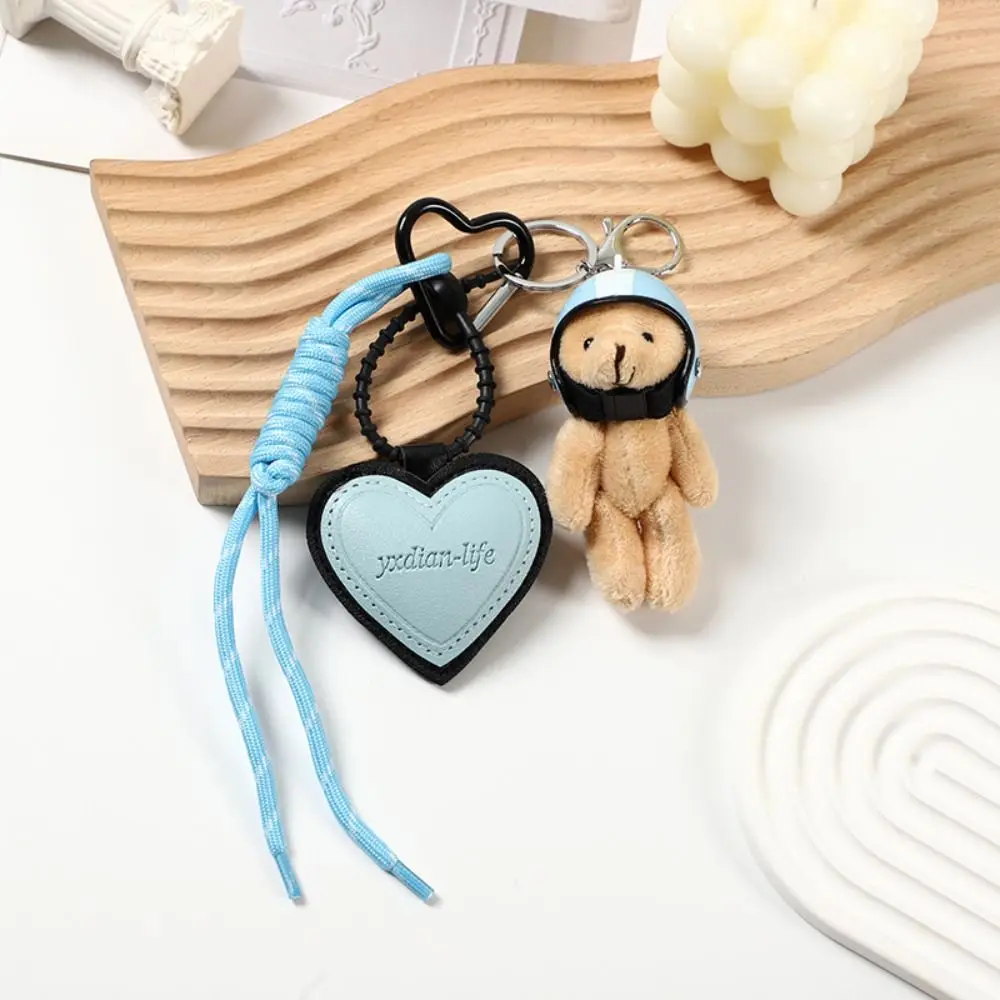 

Kawaii Love шлем медведь кукла кулон мягкая мода брелок для пар креативная сумка украшения аксессуары для сумки