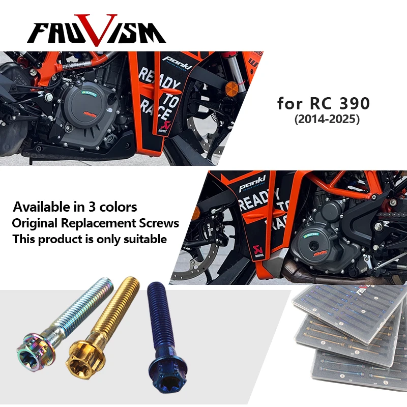 طقم مسامير المحرك يناسب غطاء القابض المغناطيسي البديل لـ KTM RC390 250 2014-2025، مثبت عالي القوة ومقاوم للتآكل للدراجات النارية