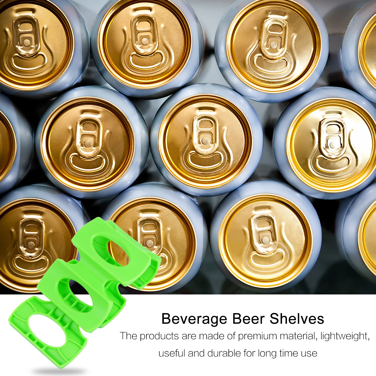 2pcs Silicone Refrigerator Storage Mat Bottle Organizer Holder For Beer Wine Can Rack Fridge Shelf Beverage Stackable Organizer