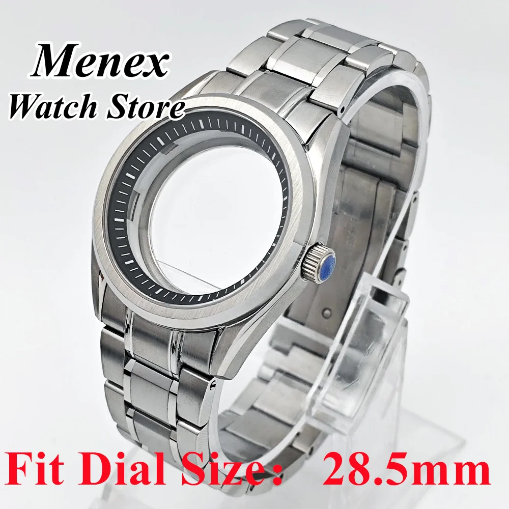 

Корпус для часов NH35, 40 мм, серебристый, из нержавеющей стали, с сапфировым стеклом, подходит для механизмов NH35 и NH36, аксессуары и запчасти для часов.