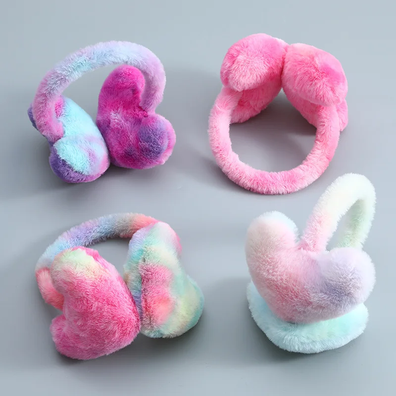 

Colorful love warm ear cups for men and women universal ear cups wearing thickened ear protection anti-freeze plush ear cups