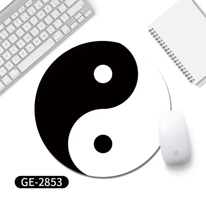 Yin-yang Tai Chi Fish pattern mouse pad traditional Chinese pattern Feng Shui round table mat creative fortune-changing pads XS