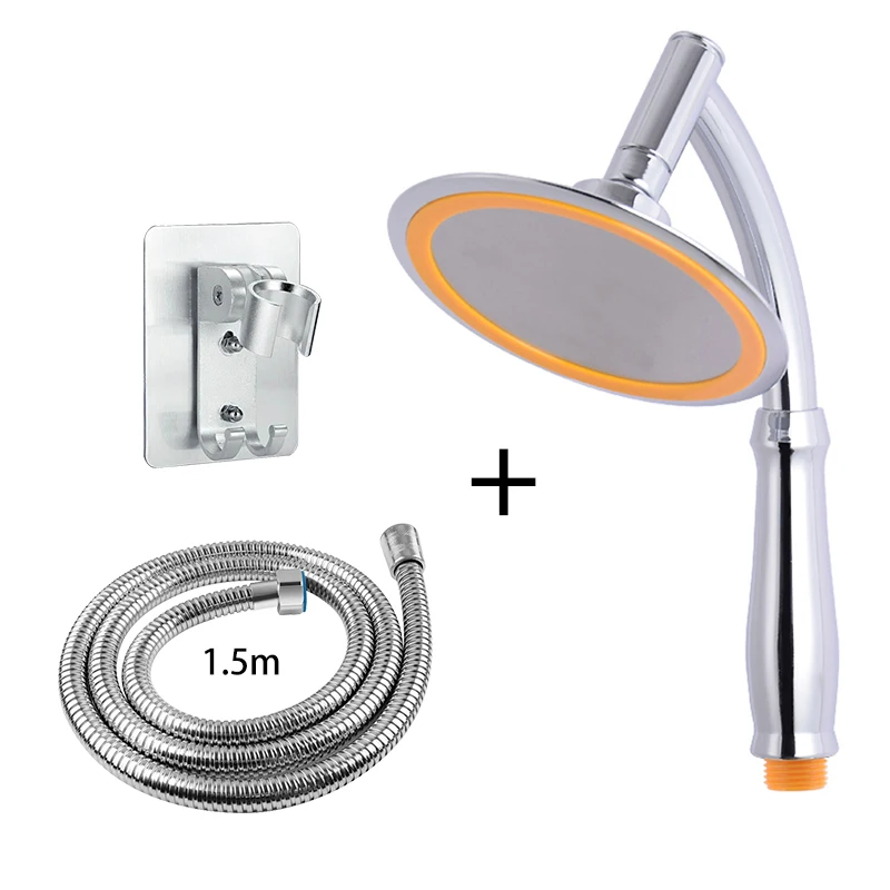 

6 Inch Hand Held Shower Head High Pressure 360 Adjustable Large Round Big Rainfall Sprayer Bathroom Accessories Faucet Spa