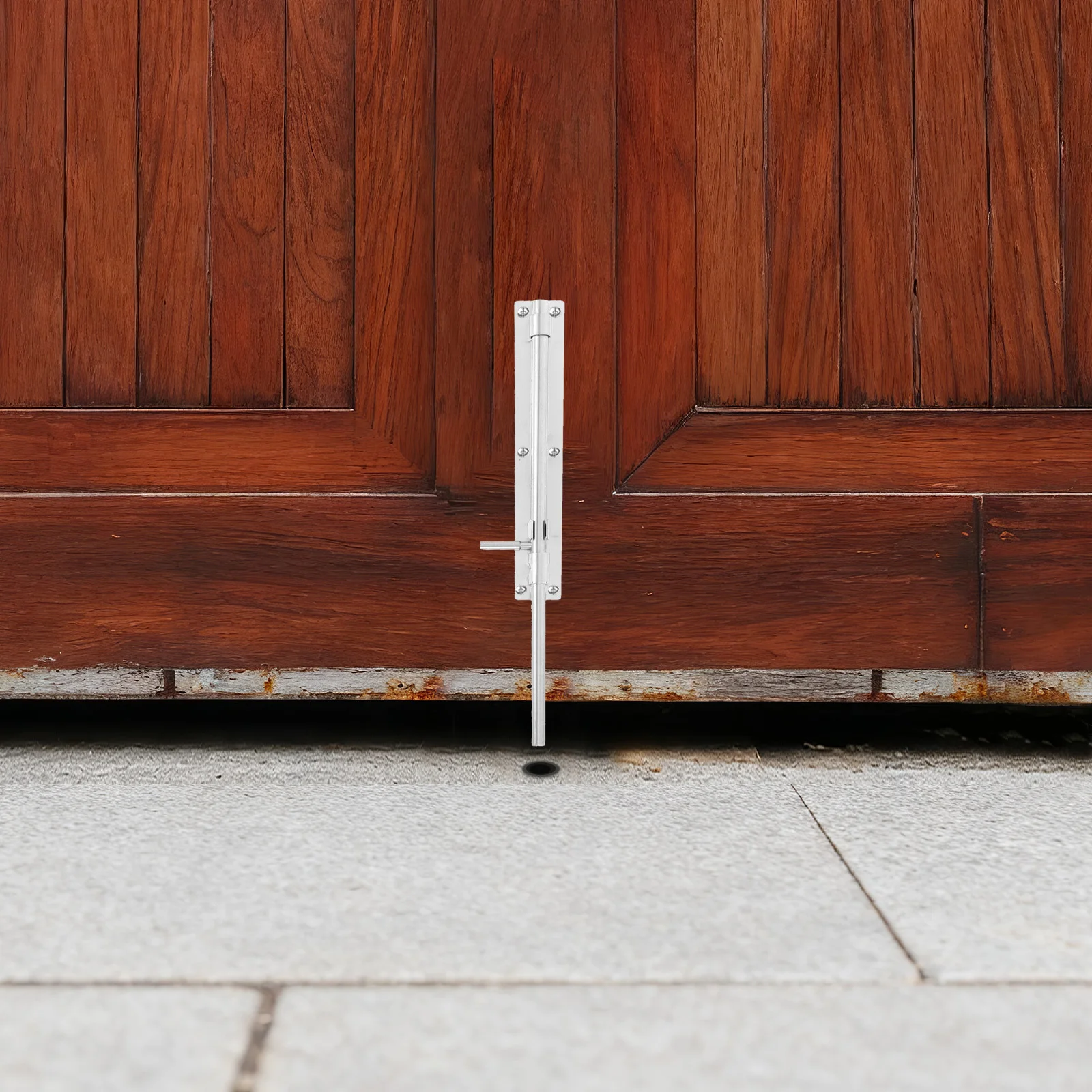 

Robust Slide Gate Latch 38.5cm Stainless Steel Cane Bolt for French Door Barn Fence Drop Rod Shed Door Lock Hardware Latch