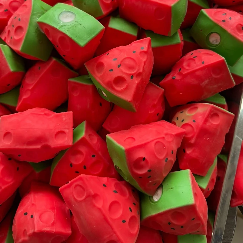 Watermelon Stress Ball Crunchy Squeeze Ball Squishy Toy Round Blocks Filled Fidget Toy ASMR Sensory Anti Stress Relief Toy - view 6