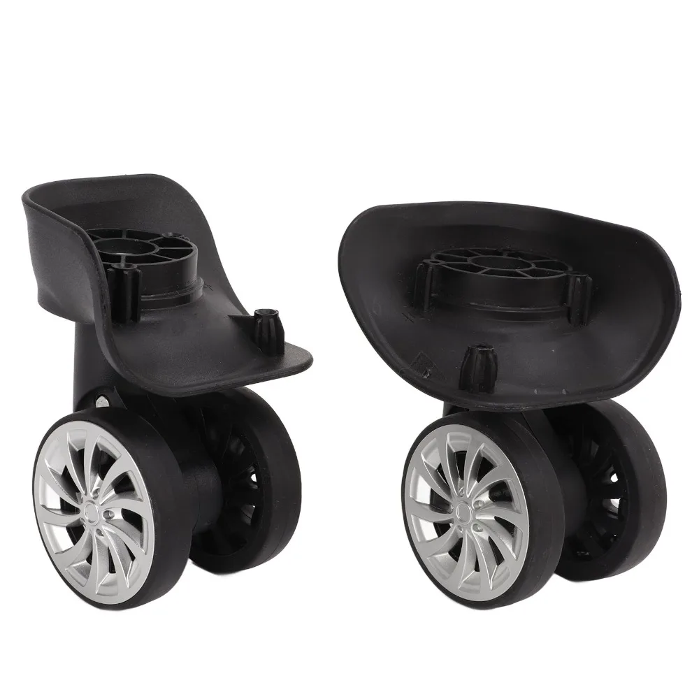 1 Pair Durable Rotatable Luggage Wheel Black Replacement Parts Luggage Caster Suitcase Caster Replacement Parts