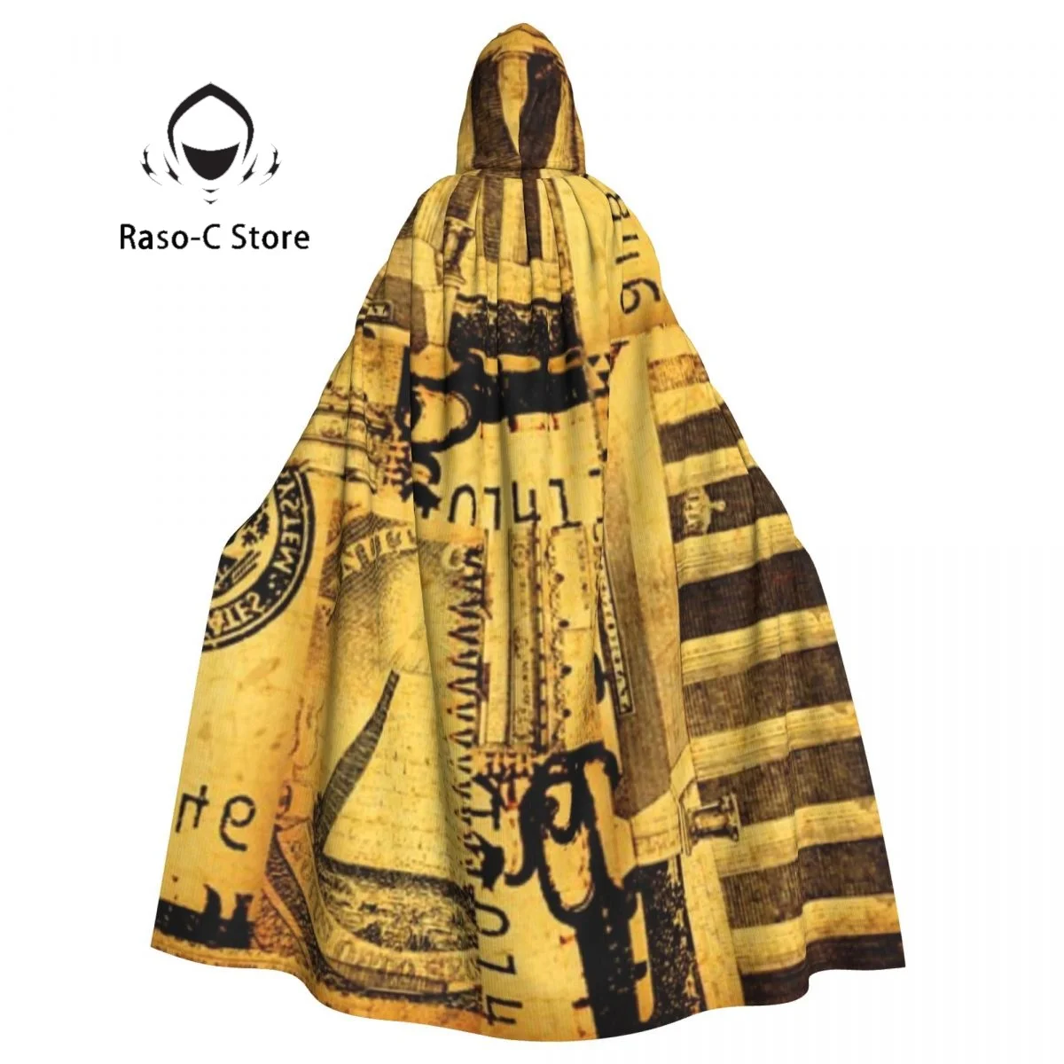 Long Cape Cloak Retro US Dollar Hooded Cloak Coat Autumn Hoodies