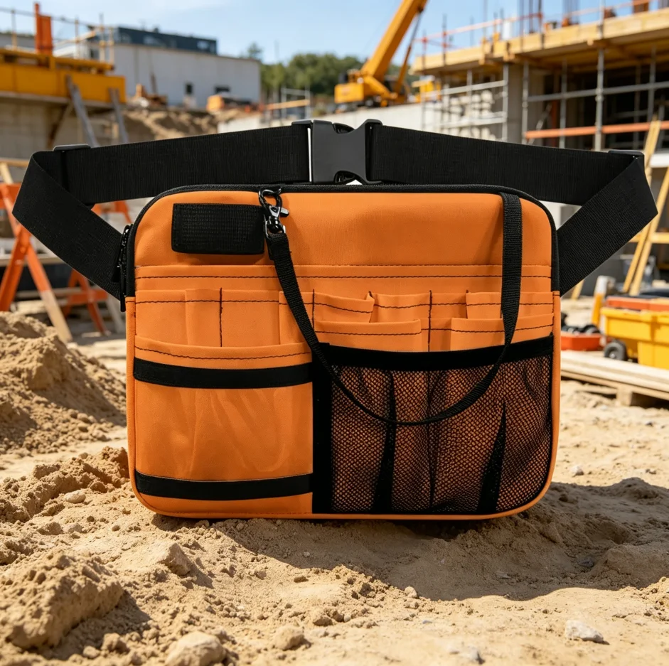 

Медицинская поясная сумка однотонного цвета - многофункциональный органайзер с сетчатыми карманами, регулируемым ремнем, подарок для медсестер и врачей