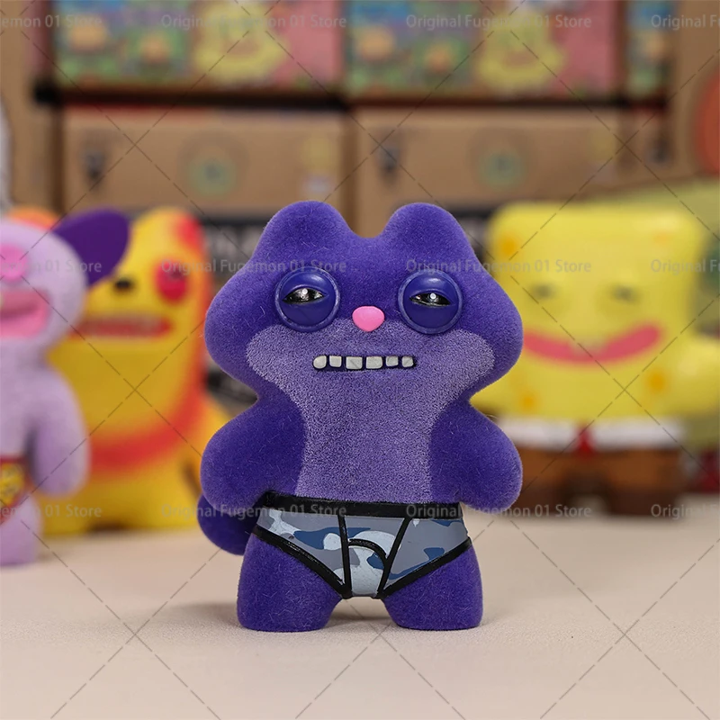 Figurine Fuggler originale, jouets, boîte aveugle, dent de monstre laid, porte-clés bizarre à grands yeux, poupée, modèle de collection, pendentif de sac à dos