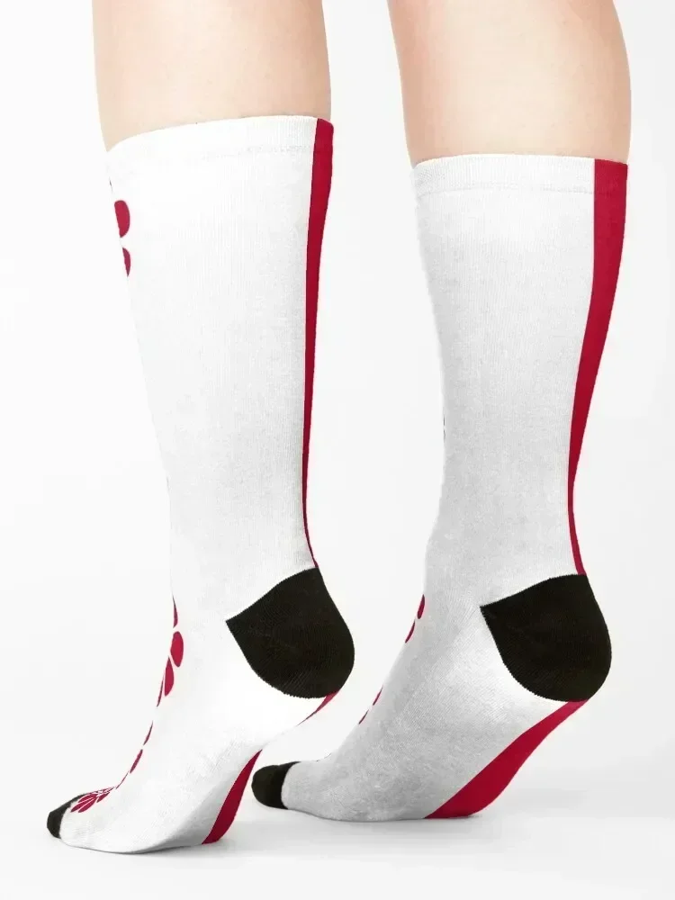 1960's جريئة ريترو مود الزهور باللونين الأحمر والأبيض الجوارب أحذية الجري الكرتون الصبي الطفل الجوارب النسائية #4