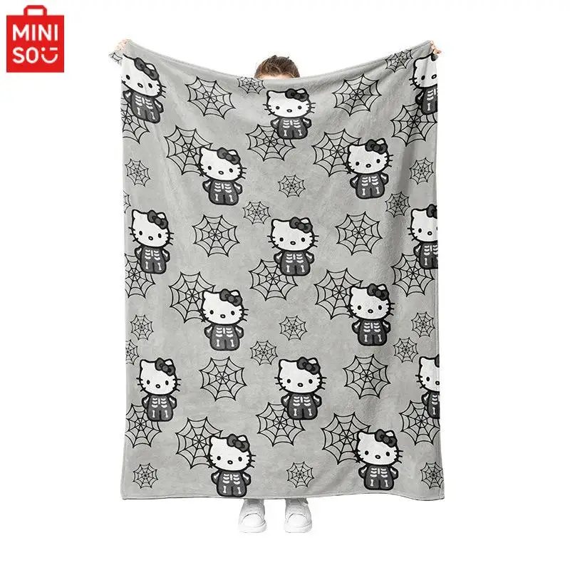 

Kawaii Sanrio Anime Blanket Cute Hello Kitty Cartoon Fashion Halloween Living Room Sofa Blanket Printed Flannel Blanket Girl Toy