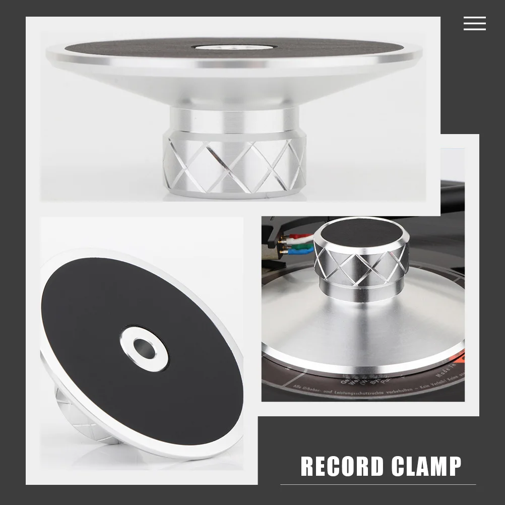 

Record Stabilizer Clamp for Turntable Silver Color Vinyl Weight High-grade Materials Anti-vibration Pure Sound Quality