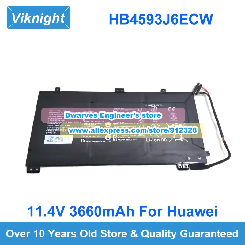 

Genuine 11.6V 3660mAh 41.7Wh Battery HB4593J6ECW For Huawei MateBook 13 I7 Laptop Rechargeable Battery Packs