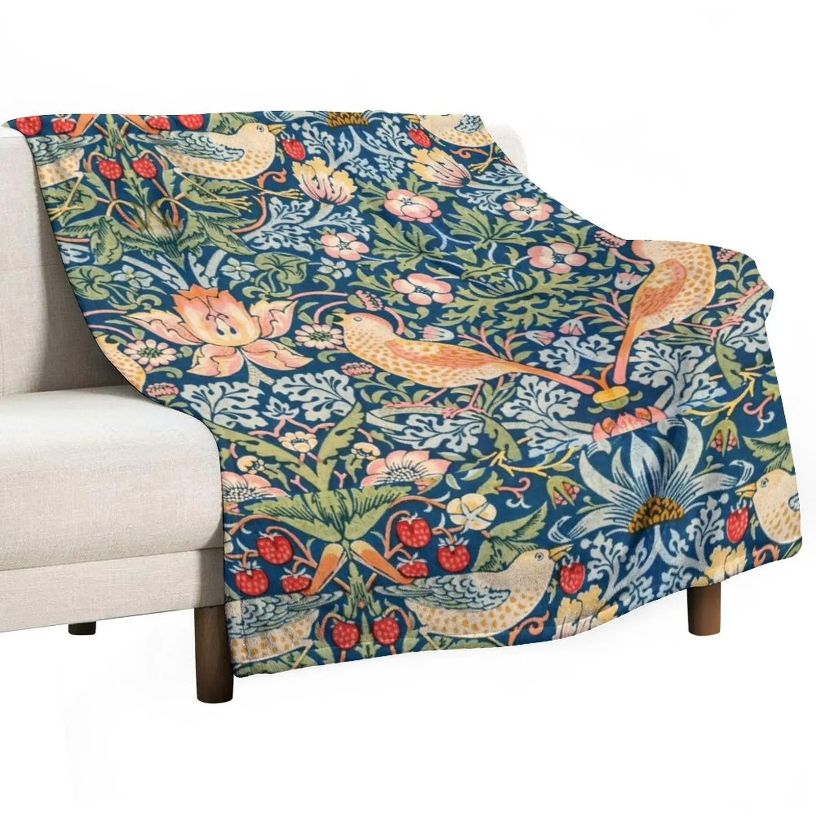 The strawberry thieves pattern Throw Blanket For Sofa Blanket Sofa