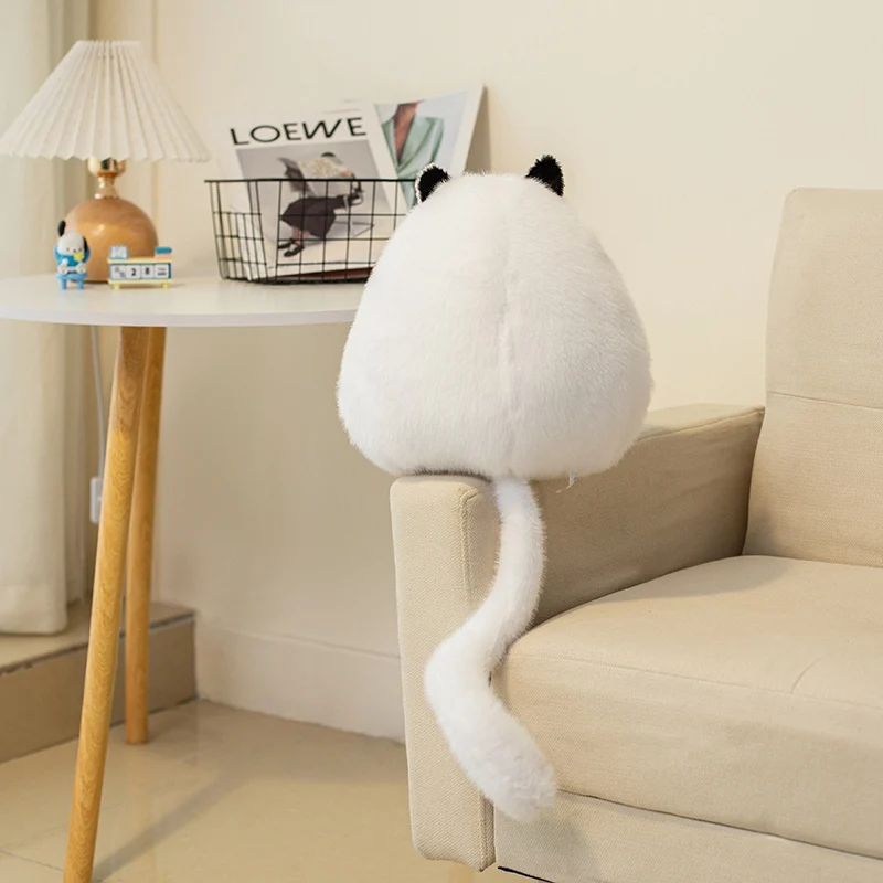 قطة فارسية محشوة لطيفة بطول 28 سم، دمية قطة فارسية ناعمة، وسادة حيوانات محشوة، هدية رائعة