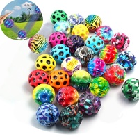 1PCS Moon shaped porous elastic ball for children indoor and outdoor decompression super elastic ball fun children's gift reward