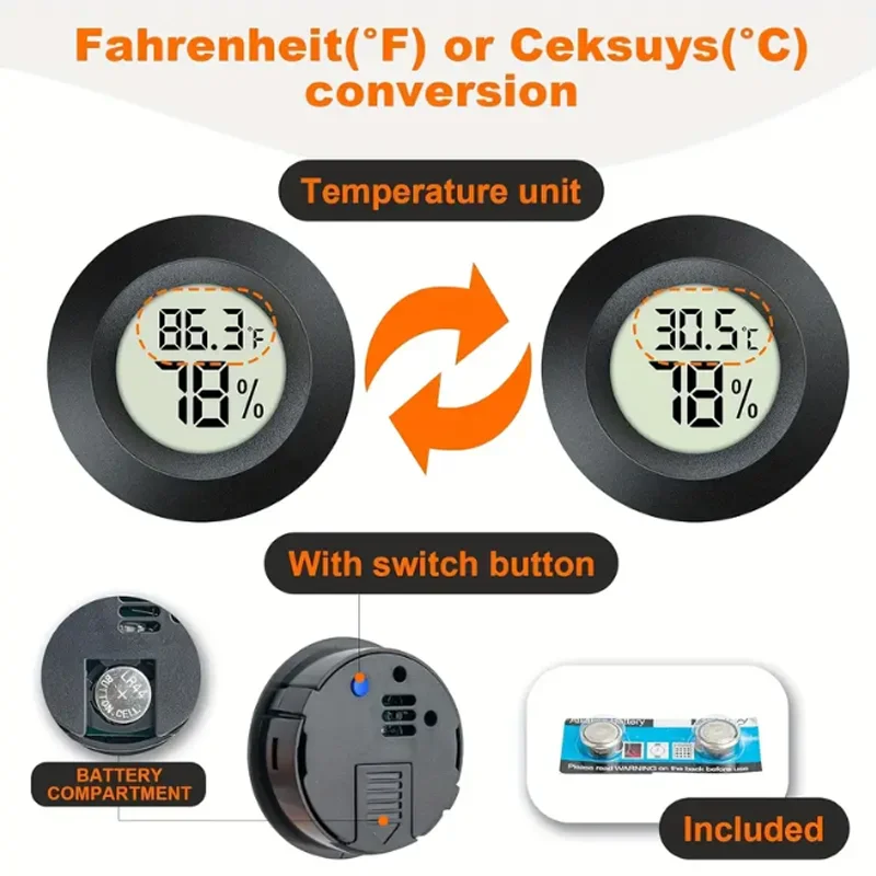 -50~ +70 ° C Mini LCD cyfrowy termometr higrometr lodówka z zamrażarką Tester temperatury czujnik miernik wilgotności detektor