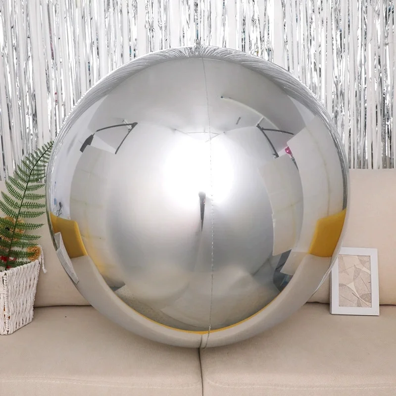 4D-Kugel, 32-Zoll-Metallspiegeleffekt, dekorativer Ballon für Feiern und Partydekorationen, Füllung mit Helium, kann schwimmt werden