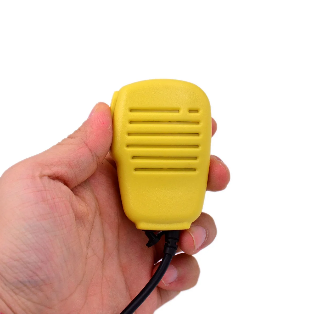 Protable Yellow Microphone Shoulder  Speaker PTT Key for TYT HYT KENWOOD Baofeng Walkie Talkie 2 Pins Mini 