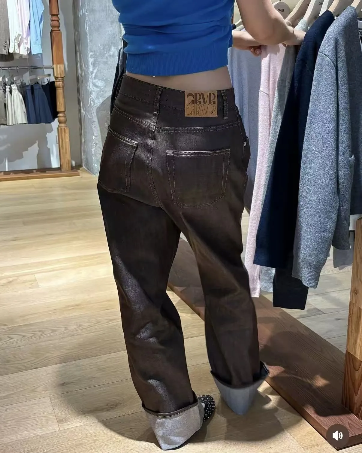 

Casual Brown Straight Leg Jeans Loose Fit Cuffed Long Pants Versatile mid Waist for All Seasons Women's Premium Quali Cotton