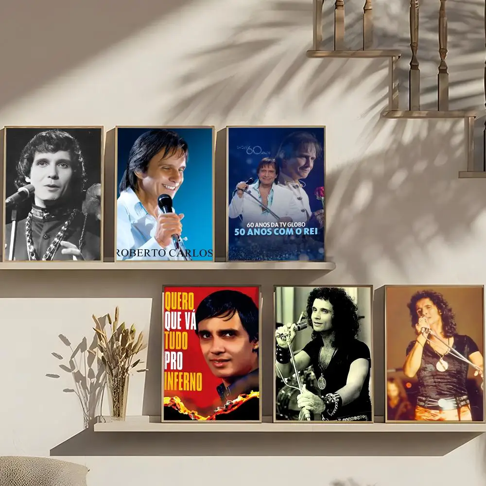 Singer Roberto Carlos Braga Poster Art print wall decor ideal for living room, bedroom, bar, parlor, and home gifting