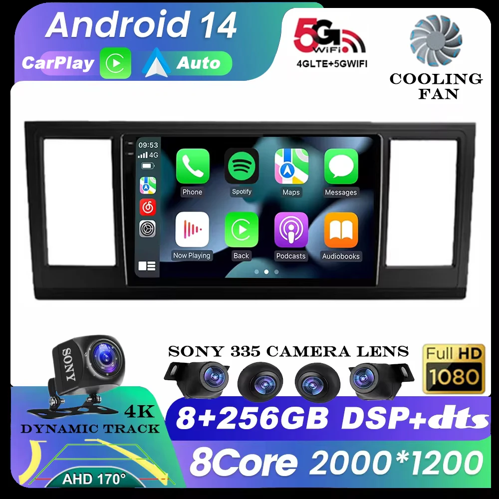 Android 14 Car Radio For VW Volkswagen Caravelle 6 T6 2015 - 2020 Multimedia Video Player  Auto Carplay Navigation GPS WIFI QLED