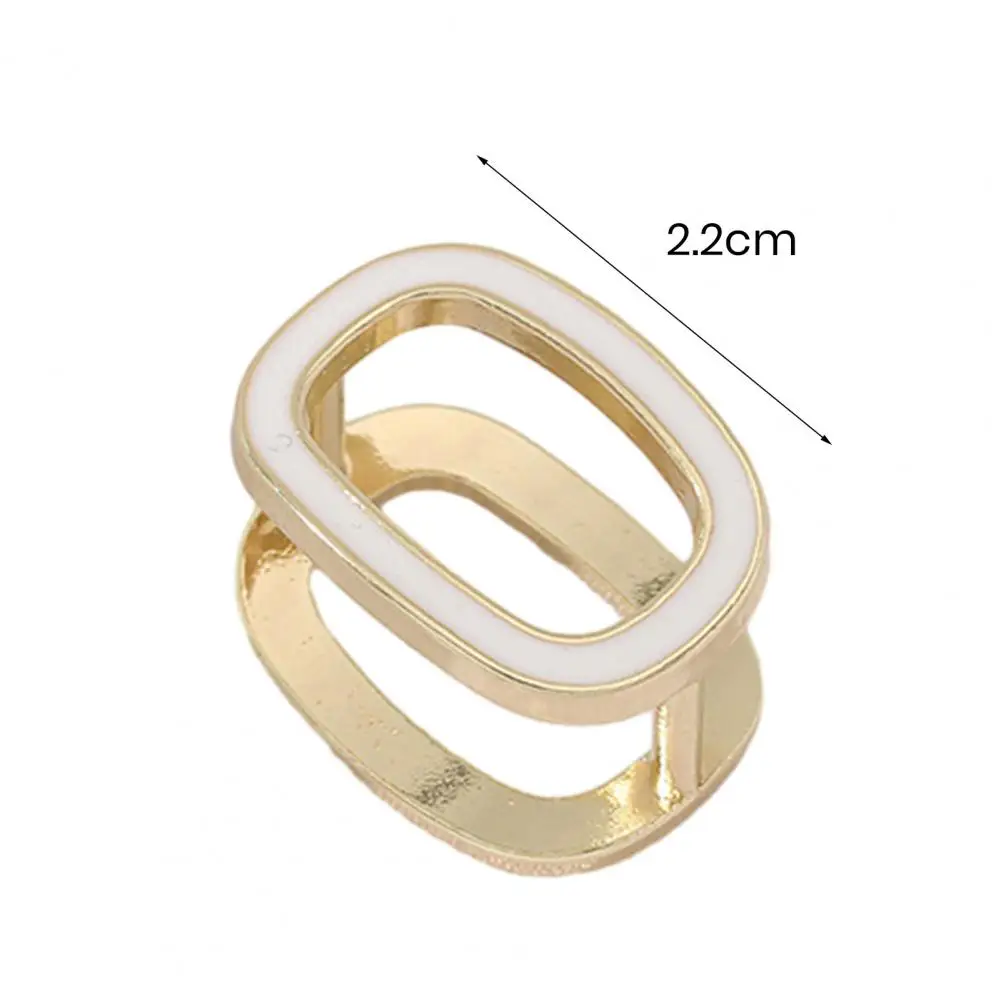 Scarf Buckle Ring Alloy Double Layers Oblong Shape Luxury Fix Shawl Anti-crack Smooth Edge Dating Scarf Buckle Scarf Accessories