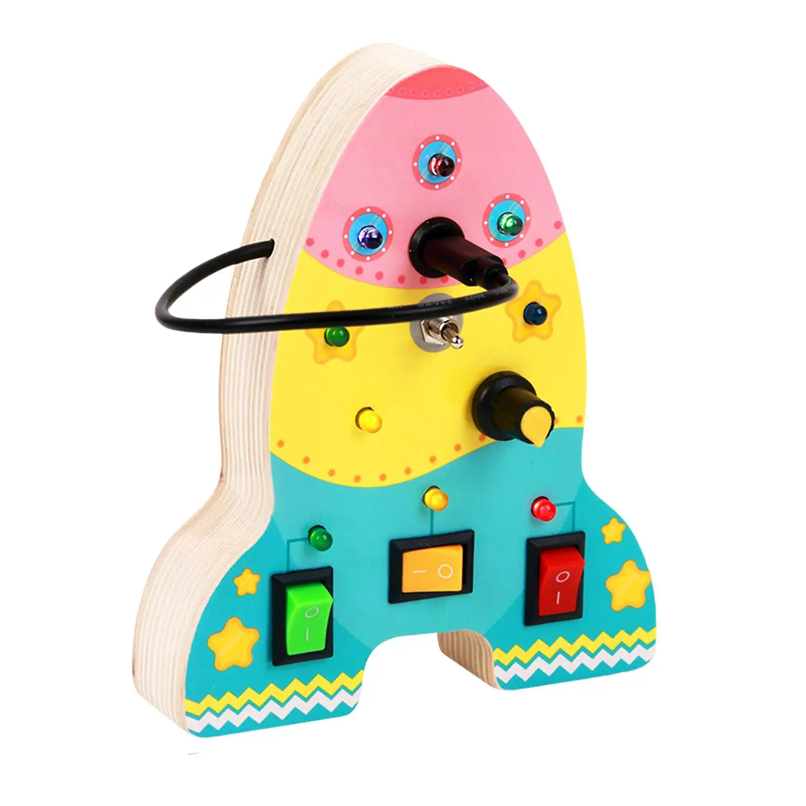 Switch Busy Board Montessori Toy Wooden Kids Toy for Preschool Learning Kids