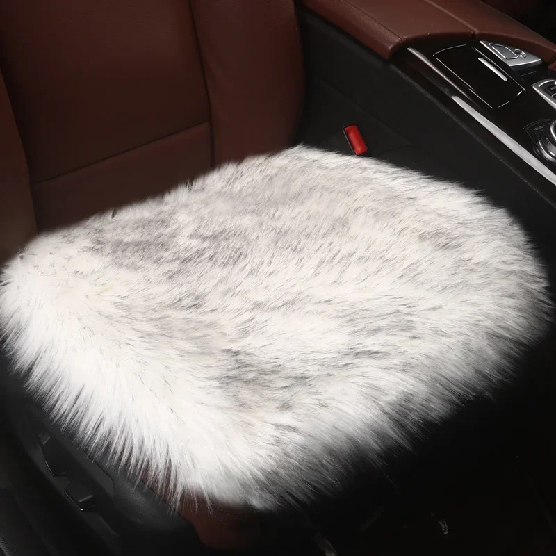 Luxury Long Faux Fur Car Seat Cover Universal Artificial Plush Auto Front Rear Seats Cushion Winter Warm Covers Cars Interior