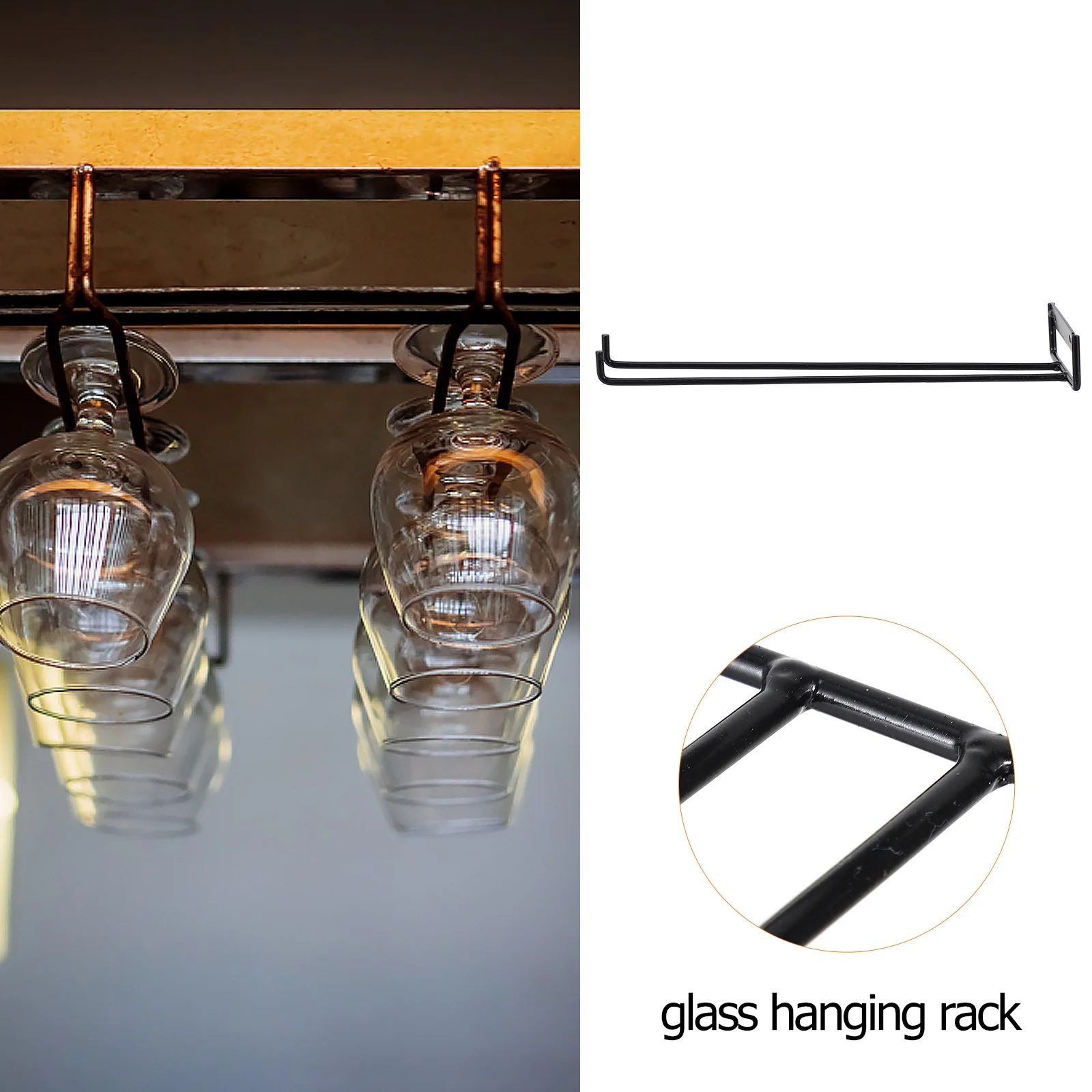 

Wine Glass Rack Metal Hanging Storage Organizer Practical Kitchen Glass Hanger Holder for Home Bar Restaurant