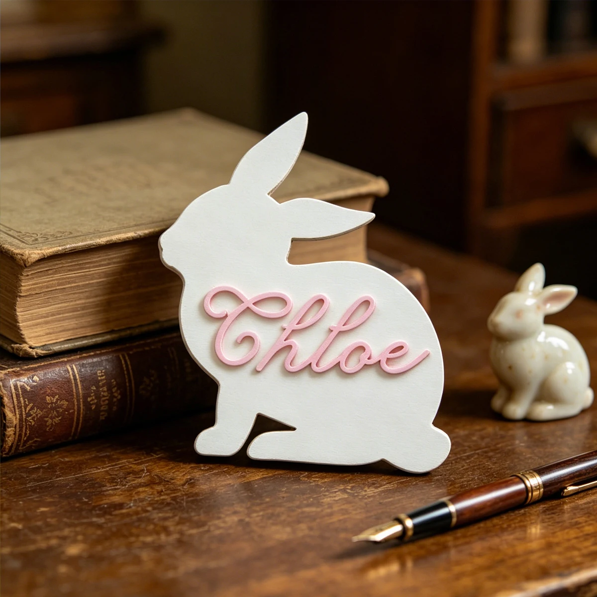 1Pc Custom Cute Bunny Name Woo - Baby Nursery Office recension och pris