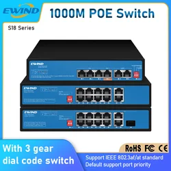 EWIND 4/8 Portas POE Switch Gigabit Ethernet Switchs 10/100/1000Mbps Network Switchs for IP Camera/Wireless AP AI Smart Switch