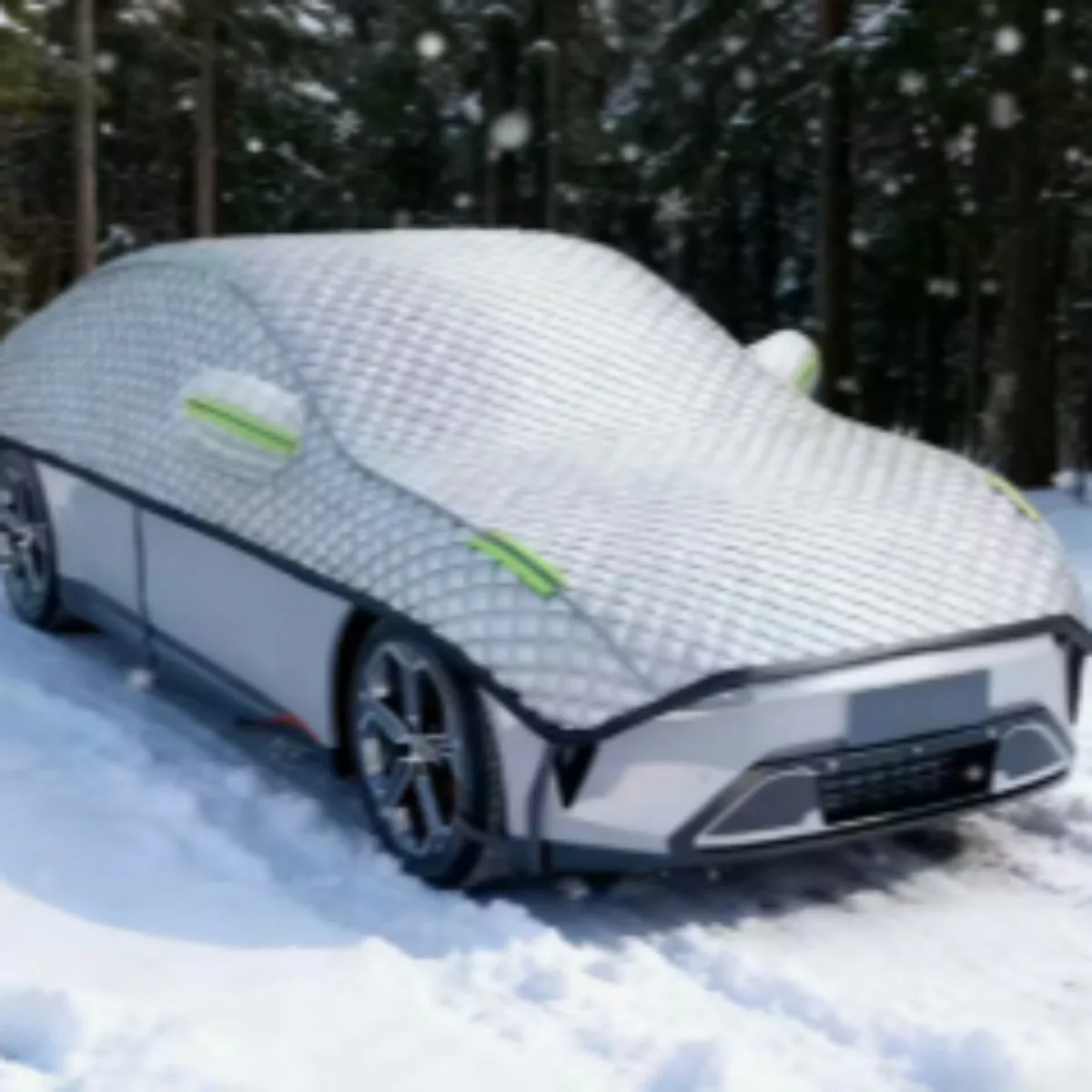 Thick Oxford Fabric Full Car Cover Heavy Duty All Weather Windproof, Snow Hail Rain Dust Shield for SUV Truck Outdoor Winter Use