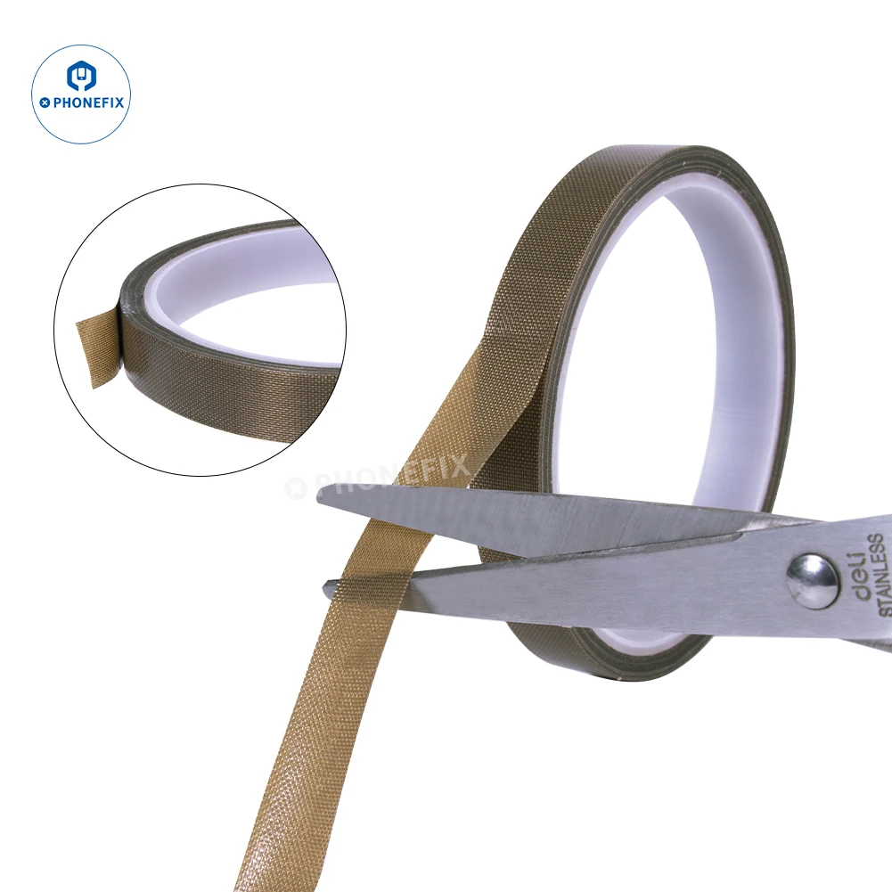 Cinta resistente a altas temperaturas, adhesivo de tela recubierta de PTFE, pegatina de aislamiento eléctrico para protección de teléfono, herramienta de reparación selladora