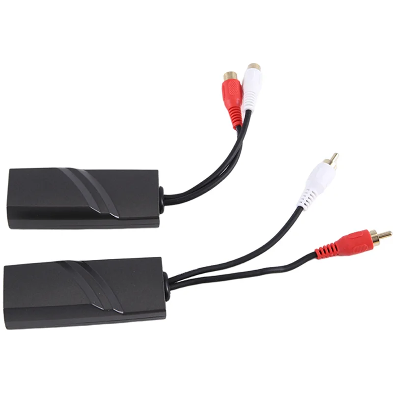 

AX83-1 Pair RCA Audio Network Cable Extender Twisted Pair Transmitter Gray RCA Interface 2-Way Audio Extender RJ45 To RCA Extend