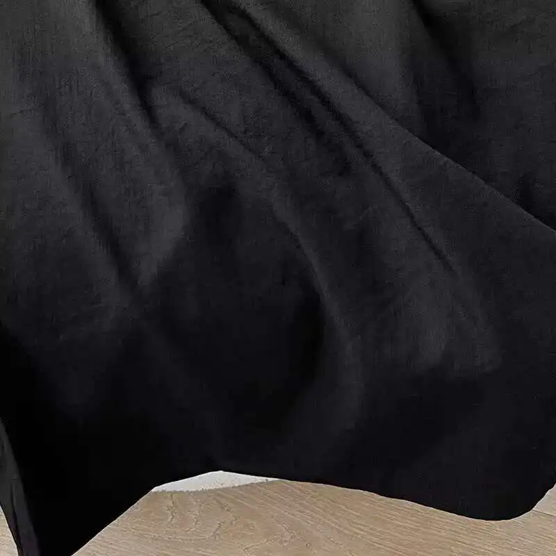 فستان Maxdutti En بدون أكمام ميدي للسيدات أنيق للركاب والترفيه الاسكندنافي البسيط باللون الأسود من القطن #5