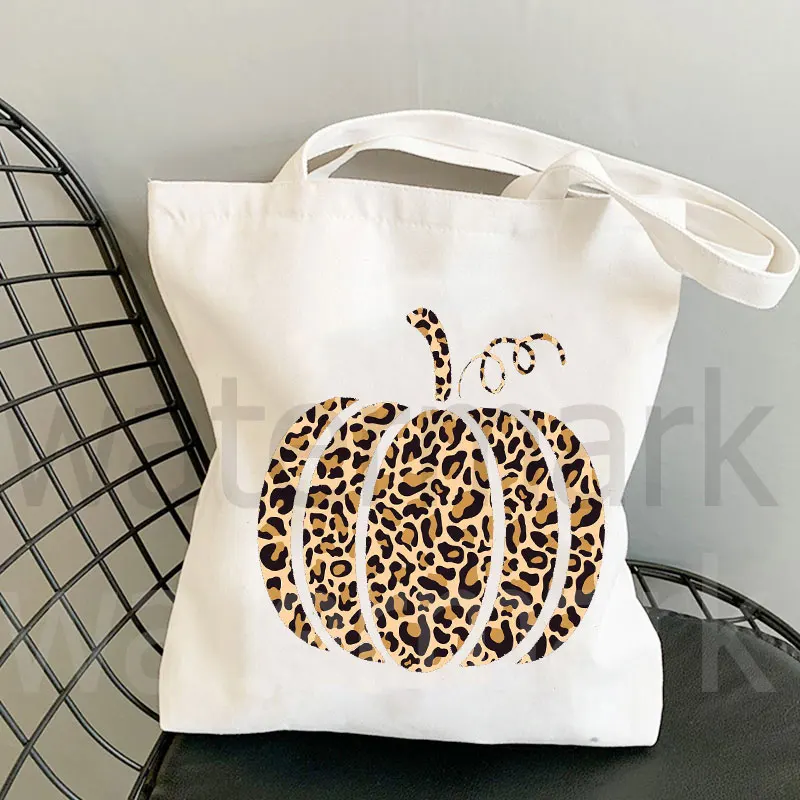 It\'s The Most Wonderful Time of The Year Halloween Tote Bag Halloween Pumpkin Spooky Shopper Shopping Bag Totes supermarket bag