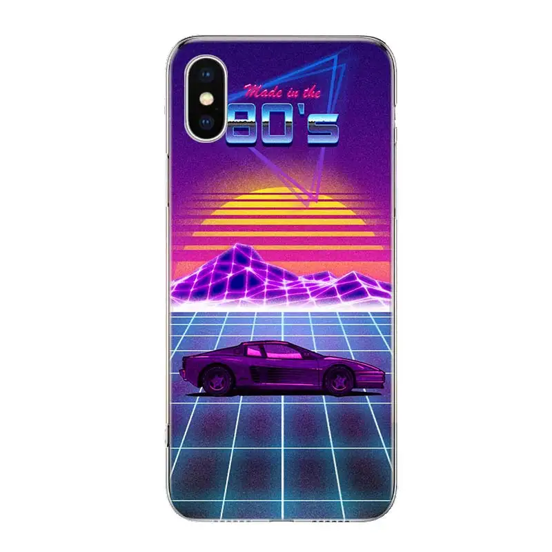 Synthwave Retro 80s Neon colorful Phone Case For Apple Iphone 15 14 13 16 Pro Max Cover 11 12 Mini Fundas X XS Max XR 8 7 Plus C